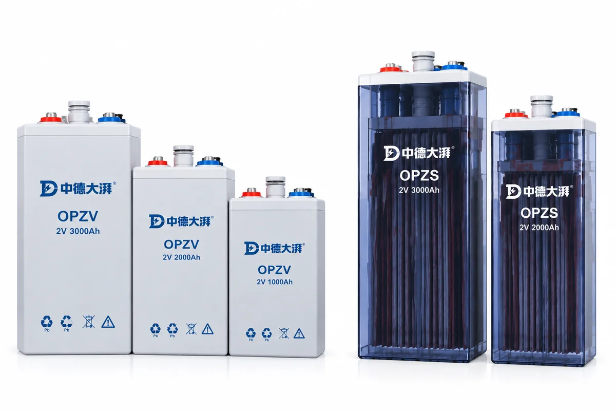 OPzV gel and OPzS flooded stationary battery cells