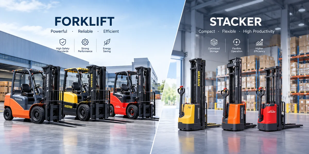 Electric forklift and stacker applications for forklift battery replacement.
